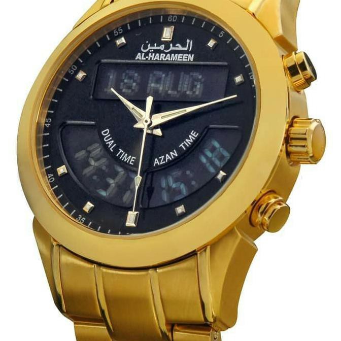 Jam Tangan Muslim Forsta Al Harameen Black Gold
