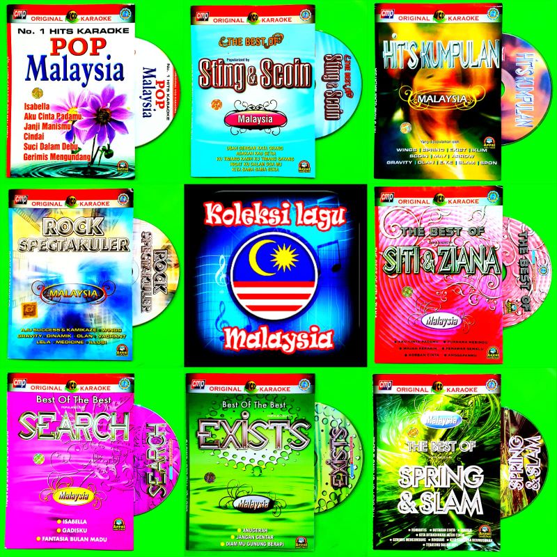 VARIASI KASET ORIGINAL VIDEO MUSIK LAGU KARAOKE POP MALAYSIA-VOCAL ON OF AKTIF-LAGU SLOW ROCK MALAYS