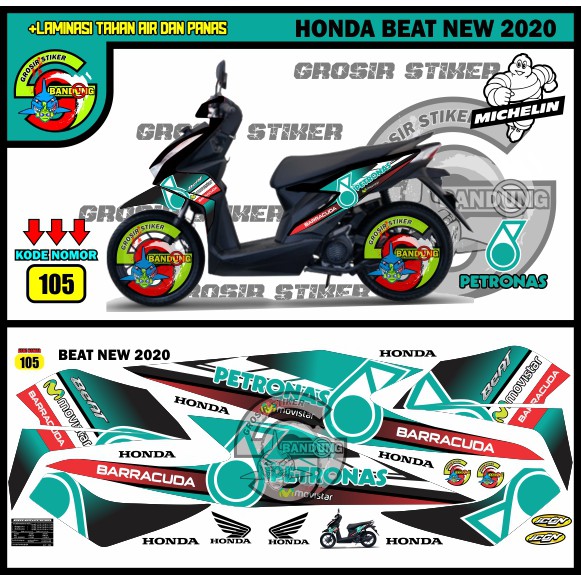 STRIPING VARIASI HONDA BEAT NEW 2021 PETRONAS
