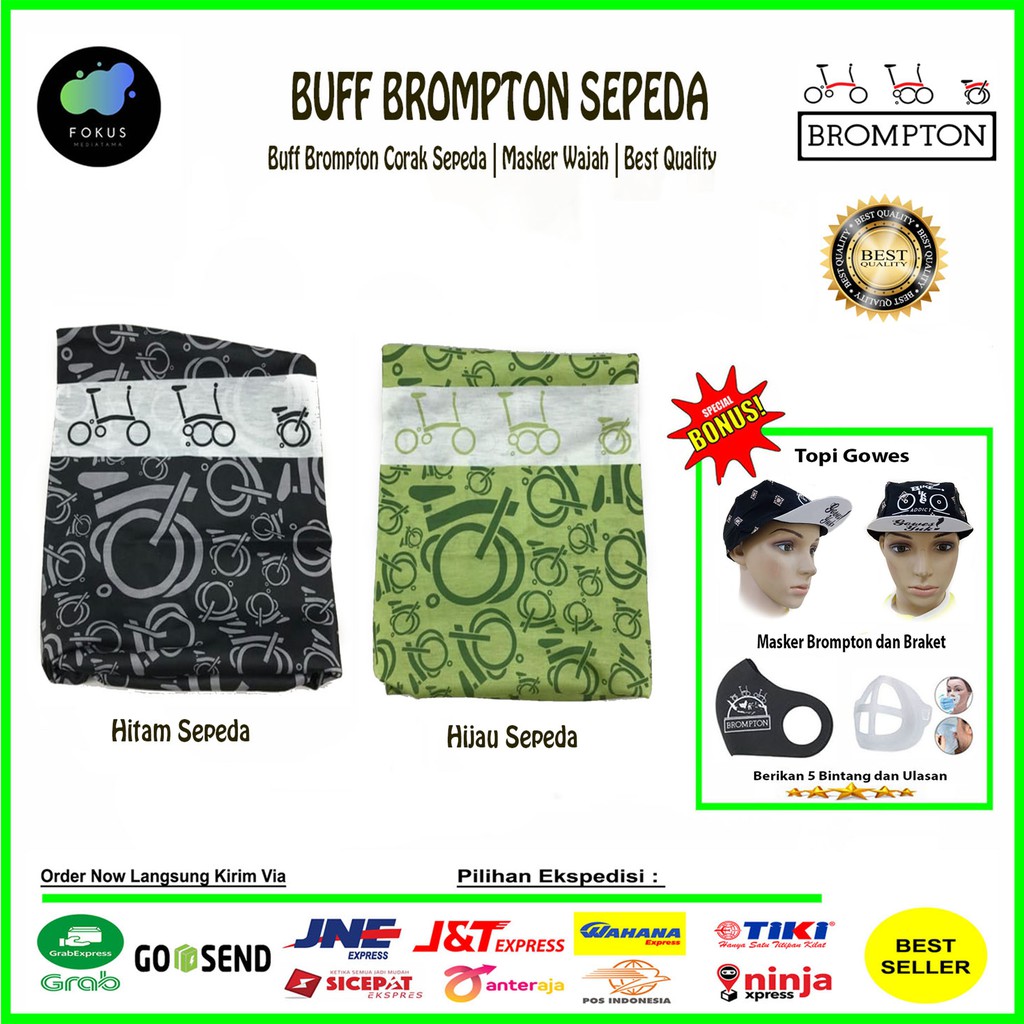 Buff Brompton Masker Brompton Buff Berkualitas / Masker Wajah