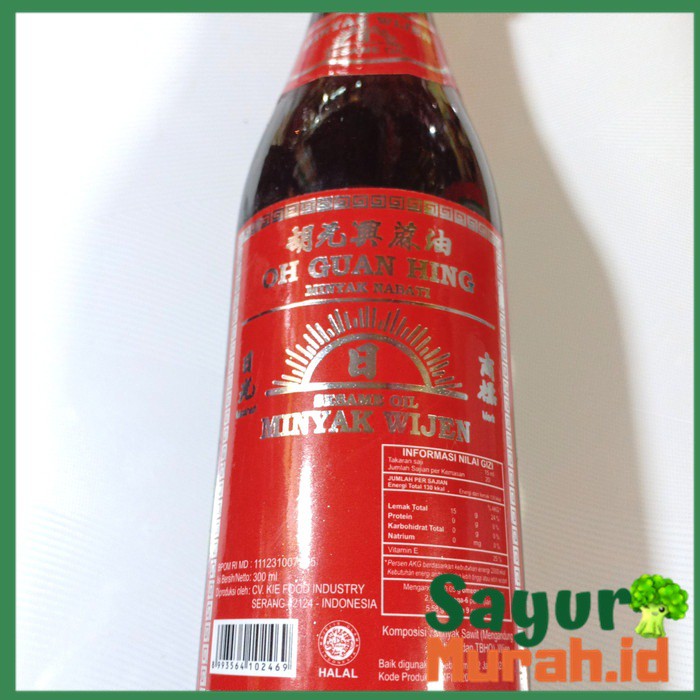 

Minyak Wijen | Sesame Oil | Minyak Nabati | Oh Guan Hing 100ml,300ml,600ml