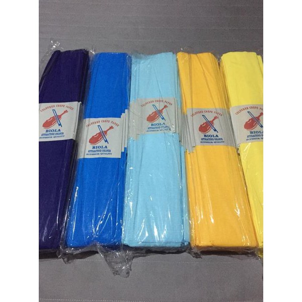 Kertas Crape 60x110 cm warna warni kertas crep kertas hiasa kertas acara kertas tisu kertas klobot