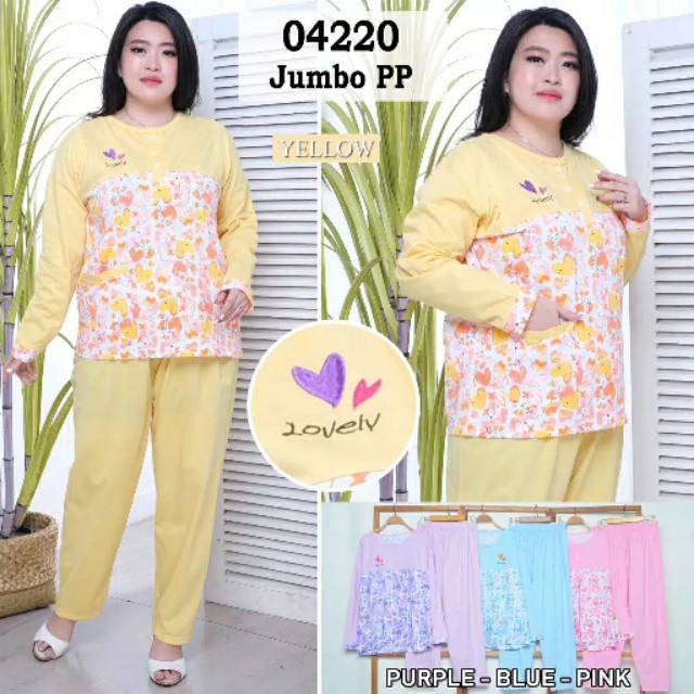 BAJU TIDUR SETELAN JUMBO PP BAHAN KAOS