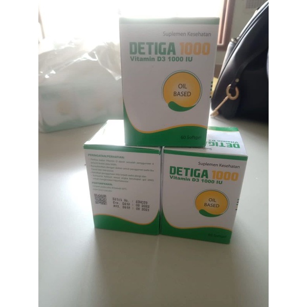 DETIGA 1000 (Vitamin D3 1000 iu 1box@60softgel)