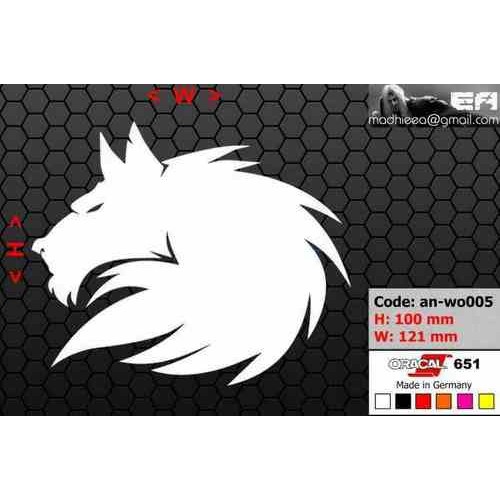 ea cutting sticker / decal Code: an-wo005 ( wolf / serigala )