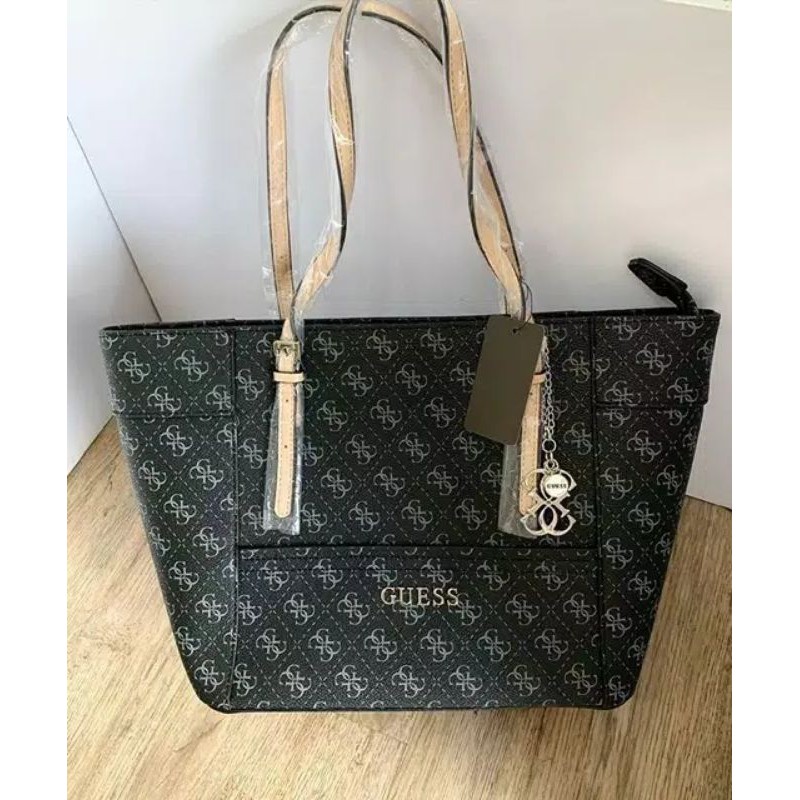 TAS/BAG/WANITA/ GUESS GS022 DELANEY LOGO TOTE ORI PREMIUM