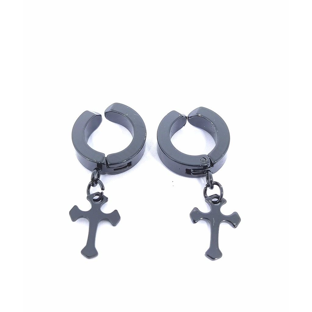 [SIAP KIRIM ] Anting Jepit Salib isi 1 pasang | Anting Stainless steel