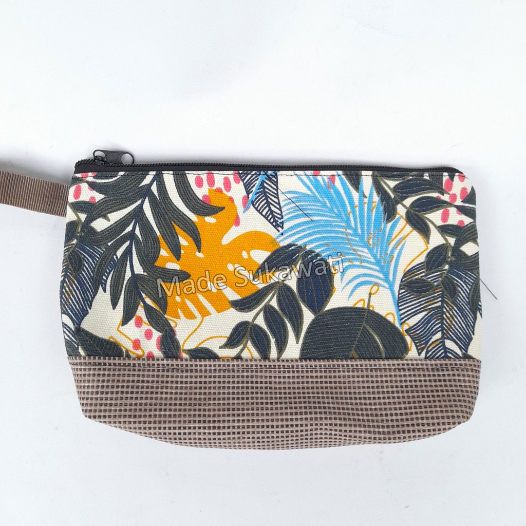 Dompet tangan denim Bali Motif cantik