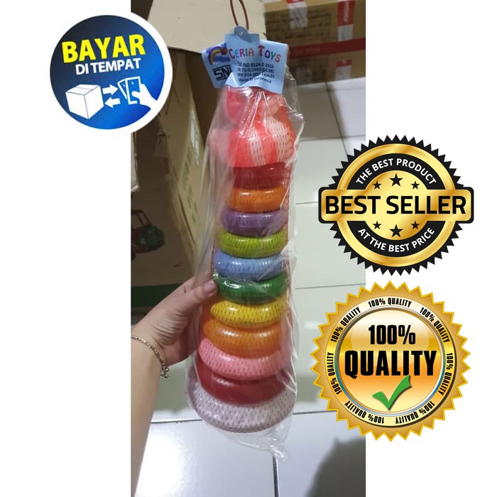 Mainan Edukasi Anak Donat Susun 10 Jumbo Plus Bebek-1