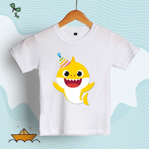 KAOS BAYI DAN ANAK BABY SHARK KAOS BAHAN HALUS BABYSHARK COMBED 30s