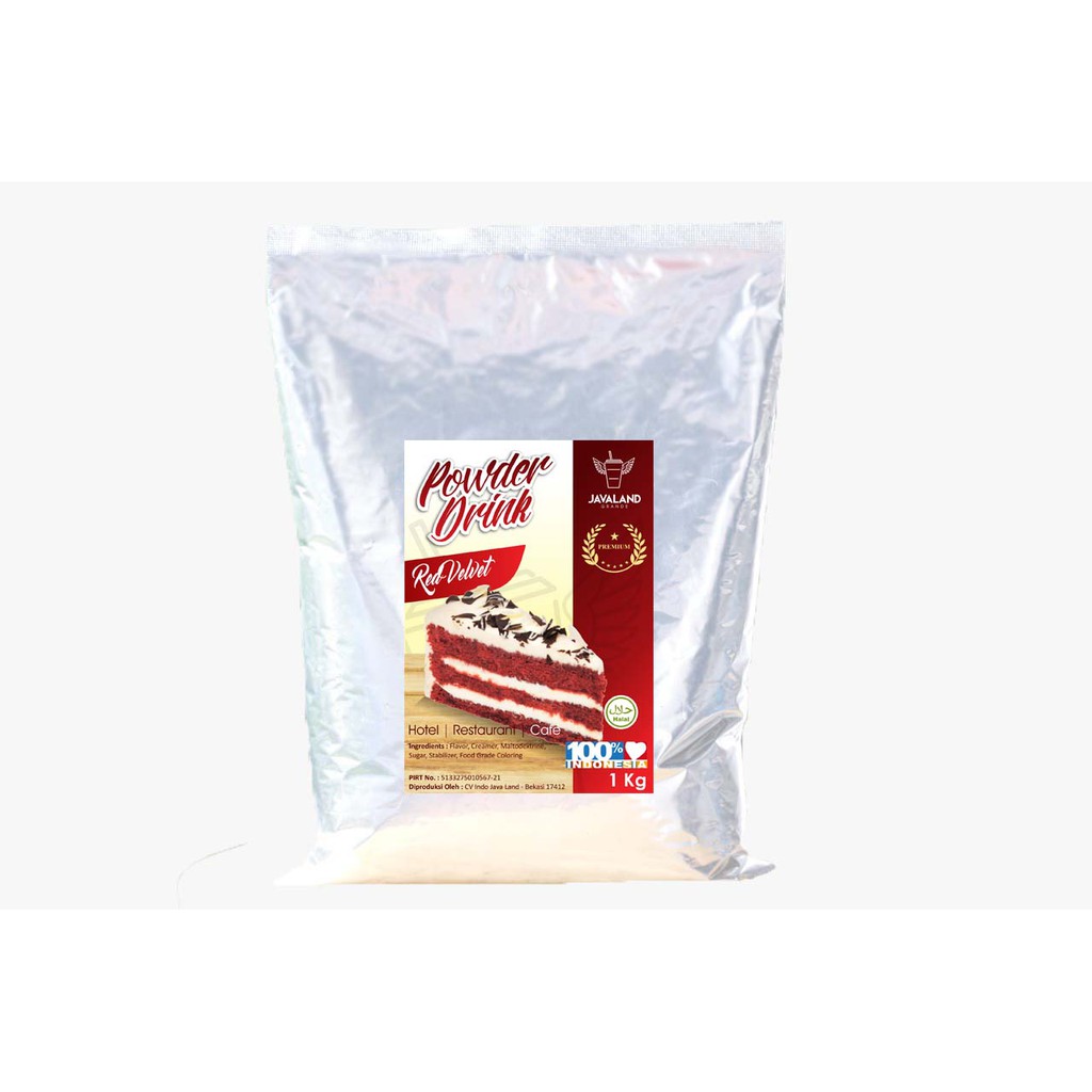 

MAR Javaland Bubuk Minuman Rasa Red Velvet 1Kg - Premium Plain Bubble Powder Drink Boba