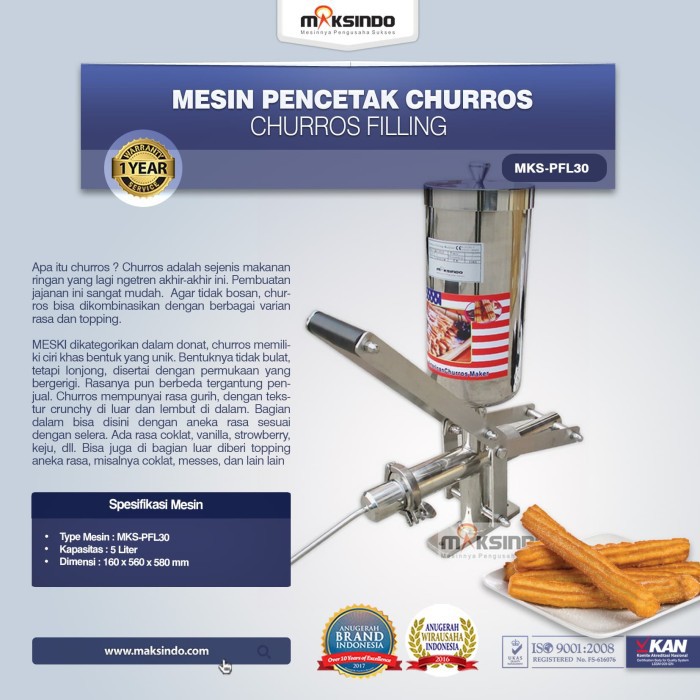 Mesin Pengisi Churros Churros Filling MKS-PFL30 K7