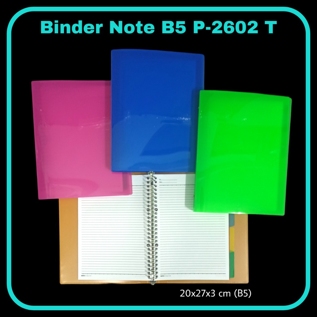 

SOS Binder Note GASTA B5-PP Cover Warna Polos / Bindernote / Buku Note/Map Binder