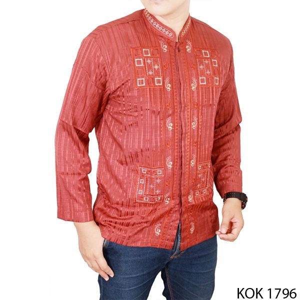 Koko Motif Pendek Katun Merah – KOK 1796