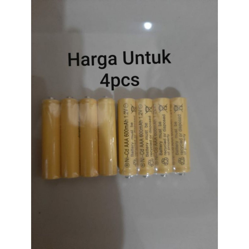 Jual Harga Per 4pcs Baterai AAA Rechargeable Battery AAA Rechargeable ...