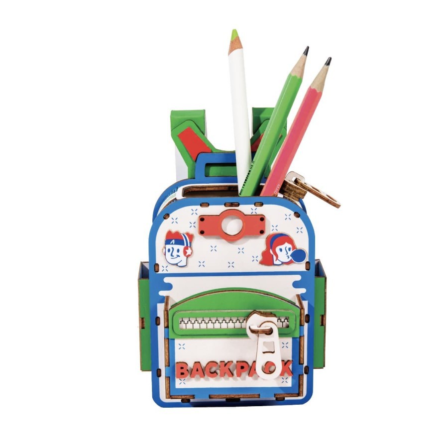 ROLIFE Robotime Diy Desk Organizer Backpacker Tg12 Penholder Hobby Toy Collection