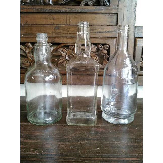 Botol Kaca Exclusive JACK DANIEL, HENESY, CIVAS REGAL Untuk Ikan Cupang (6 PCS)