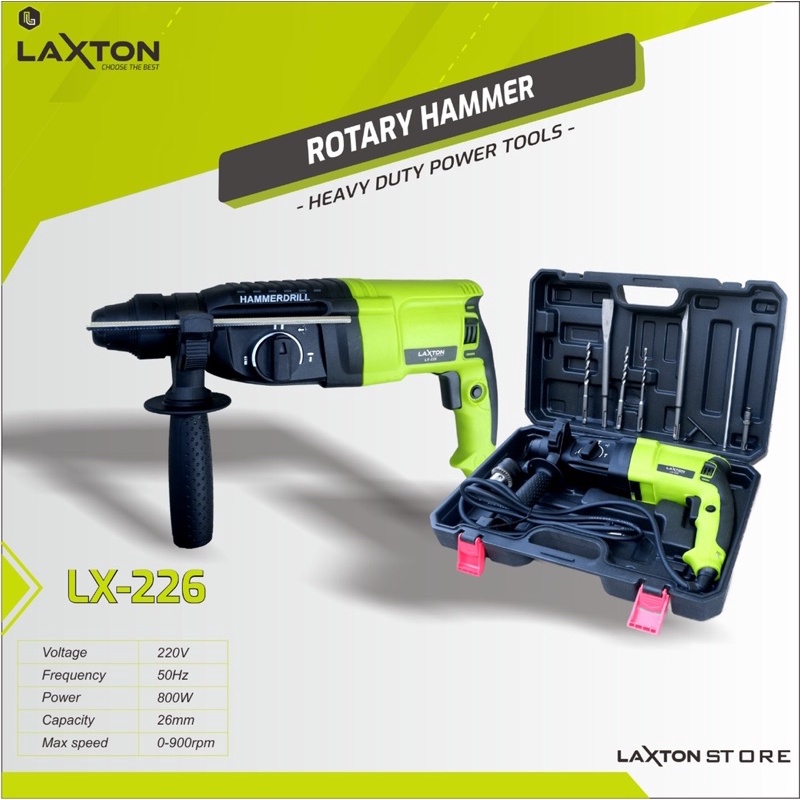 LAXTON Mesin bor palu tembok rotary hammer drill LX226 MURAH LARIS TOP HEAVY DUTY