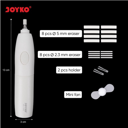 JOYKO - PENGHAPUS ELEKTRIK / ELECTRIC ERASER BATERIA - 2 HOLDER / 2.3MM ERASER / 5MM ERASER ER-119E