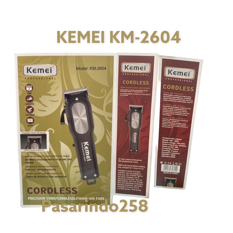 ORIGINAL KEMEI KM-2604 CORDLESS