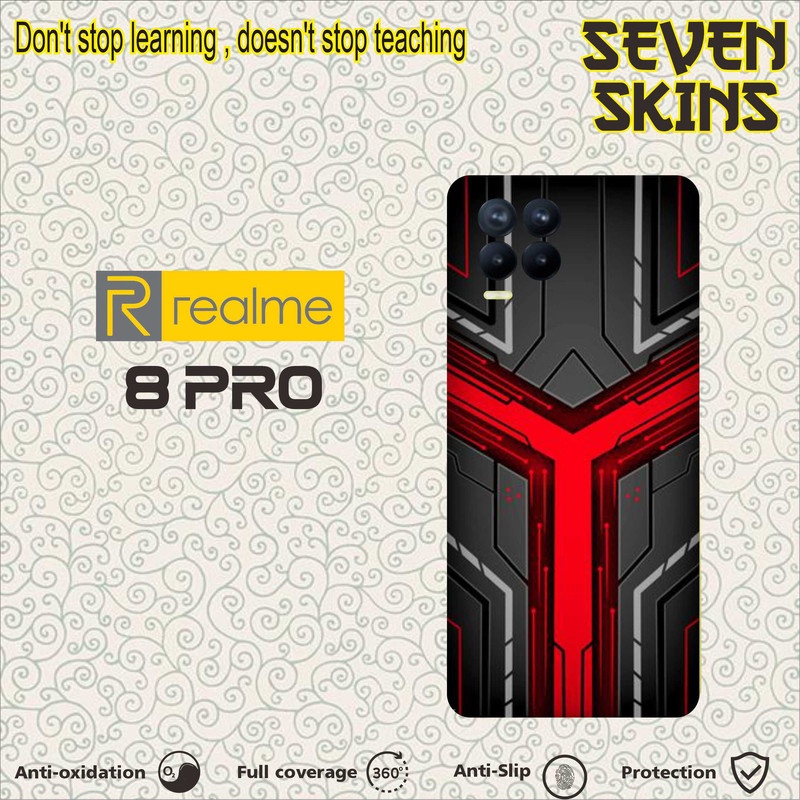 SKIN HANDPHONE DAPAT 2 PCS  REALME 8 PRO RED