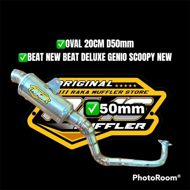 Knalpot RMS Muffler Oval beat new beat street Genio Scoopy new beat deluxe rcb cld dsm