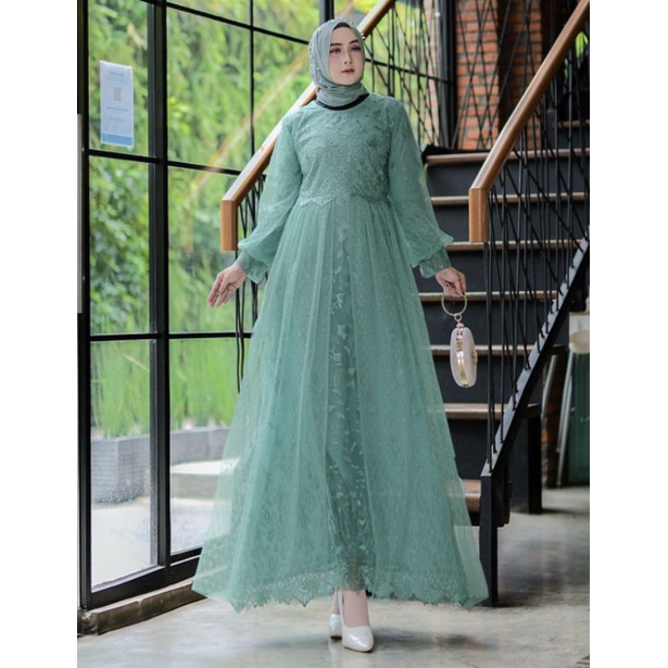 cod qeysya gamis safira gamis terbaru tulle gamis origional gamis pesta gamis edisi terbaru