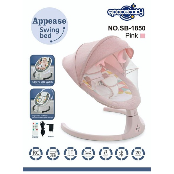 [TERMURAH BAMS] Bouncer Space Baby Exotic 10 in 1 ZX 1803 1804 1805 SB 8630 Kursi Santai Bayi Pliko Infant Seat Baby Elle BE-8318 T Mastela Fold Up Pocco Seat Kado Ultah Anak Bayi-SB 1850 Pink