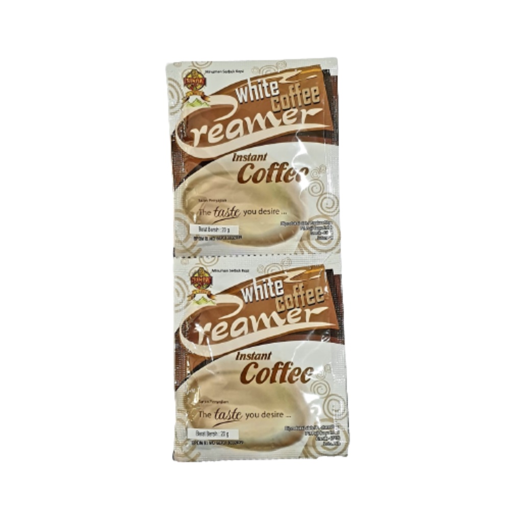 

Kopi Singa Instan White Coffee Creamer isi 10 Sachet