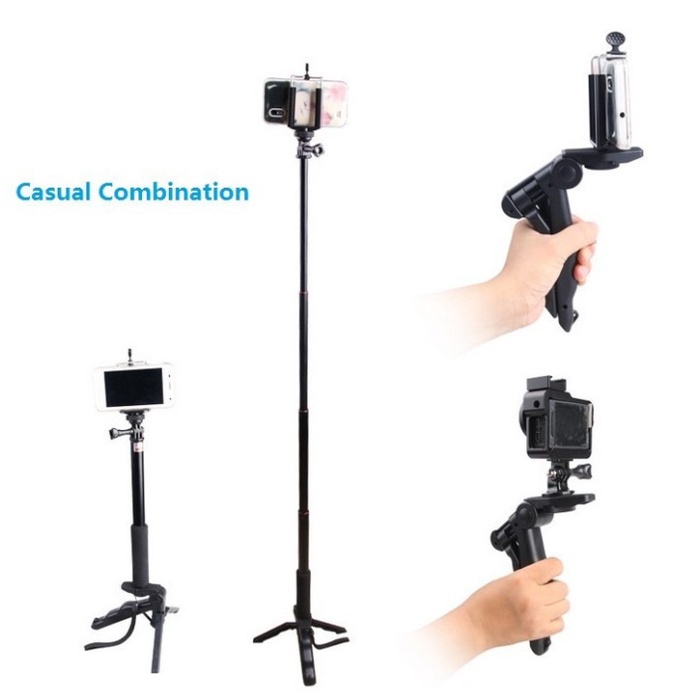 2 in 1 Portable Mini Folding Tripod for DSLR,GoPro,Xiaomi Yi