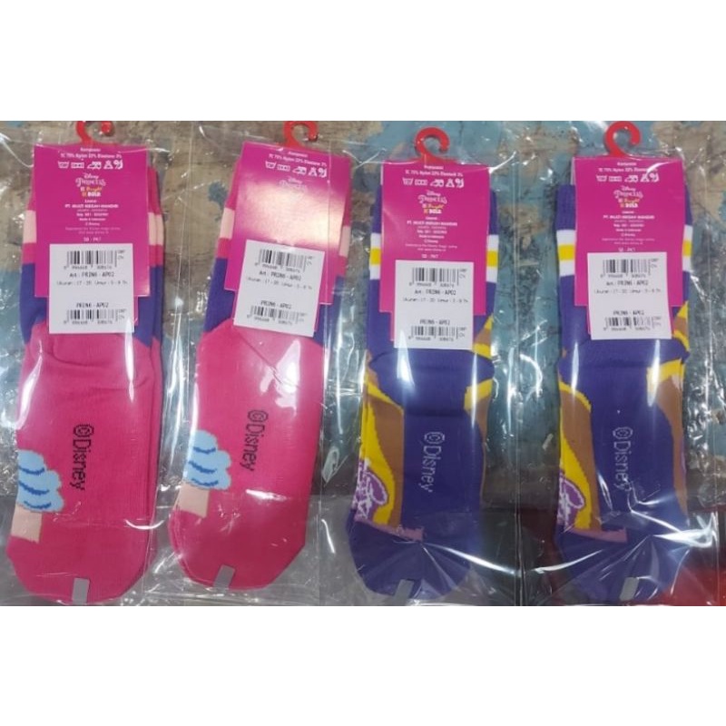 Disney Princess Kids Sock Character - Children Sock - Kaos Kaki Karakter Anak Diatas Mata kaki