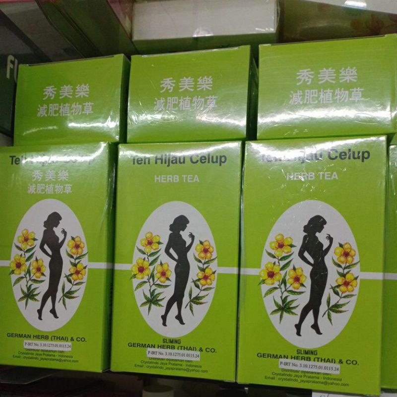 

slimming herb tea hijau celup isi 40.s