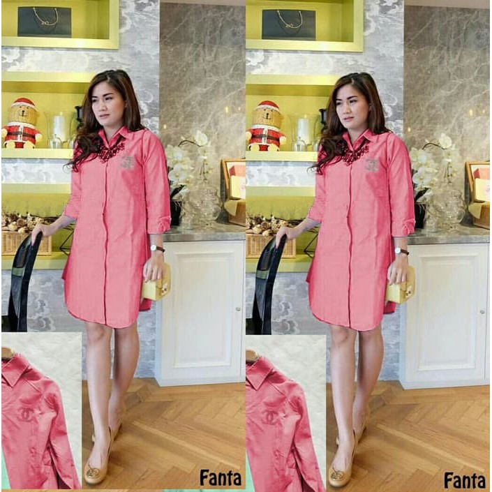 Baju pakaian wanita TUNIK CHANEL MOTE terbaru modern trendy