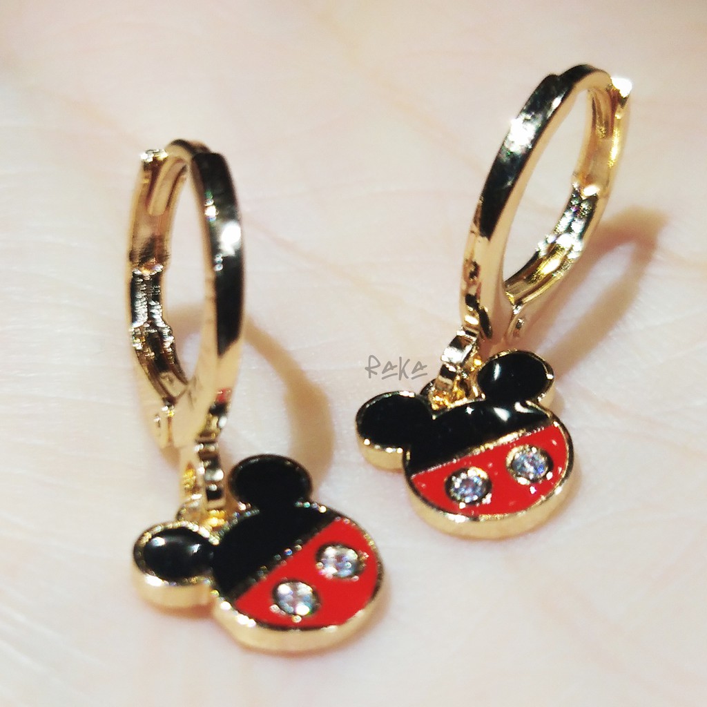 RAKA Acc - Earrings Anting Clip / Klip MICKEY MOUSE Simple Xuping Gold Perhiasan Aksesoris 081