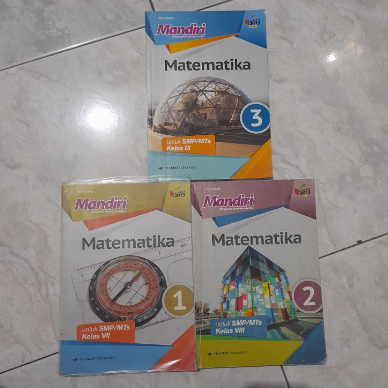 Buku Mandiri Erlangga Matematika Kelas 7,8,9 (Preloved)