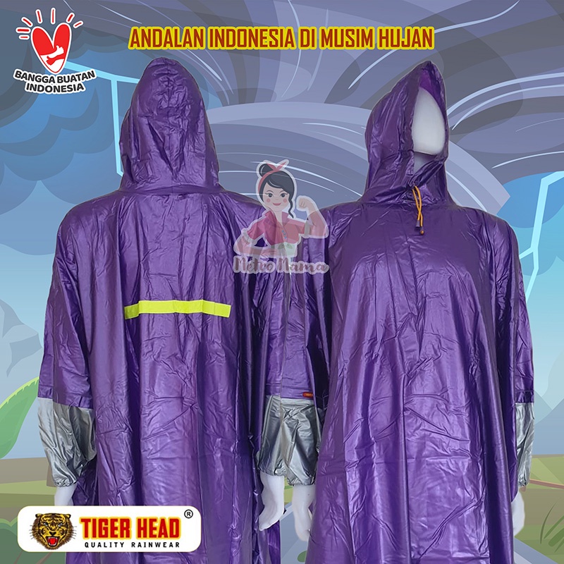 Jas Hujan Poncho BIG TOP M lengan TIGER HEAD 68209 ORI Mantel Tebal Murah mood