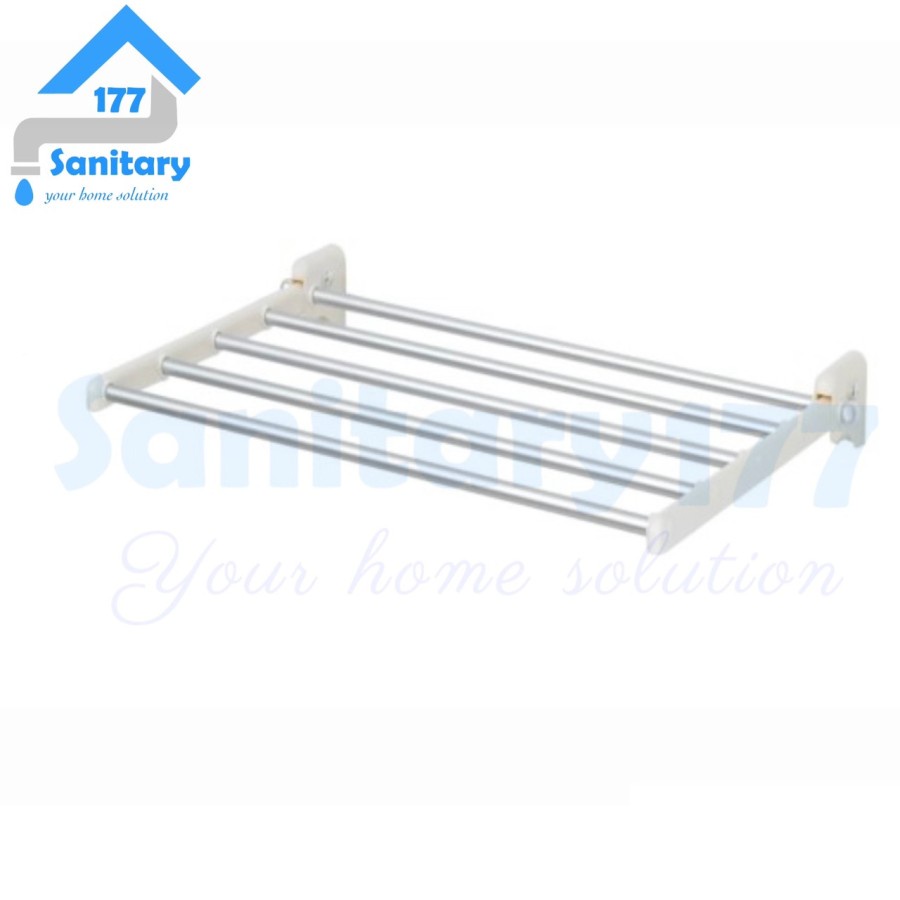 Rak Gantungan Handuk Lipat 5 susun Aluminium - Towel Rack Tempat Jemur Handuk 60 cm Rak Tempat Handuk