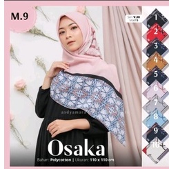 Jilbab Segiempat Voal Osaka Jahit TepiUMAMA Hijab Segiempat Motif