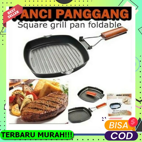 Kochi Multi Grill Pan Alat Pemanggang Bakar Sate Ayam Bbq Bagus Teflon - Multi Grill Pan Panci Pangg