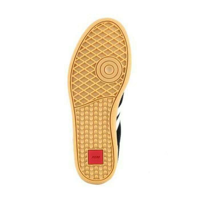 SEPATU CASUAL PIERO LONDON PREMIUM BLACK/GUM - HITAM, 39 FULL ORIGINAL