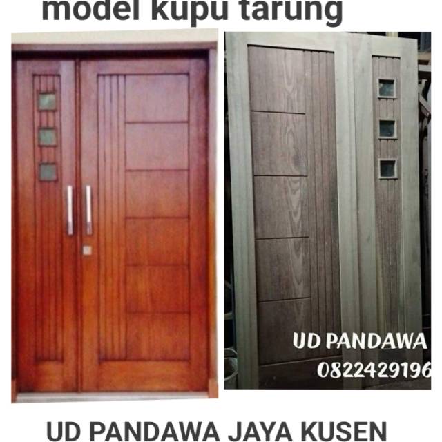 Pintu Utama Kupu Tarung Kayu Meranti Kusen Shopee Indonesia