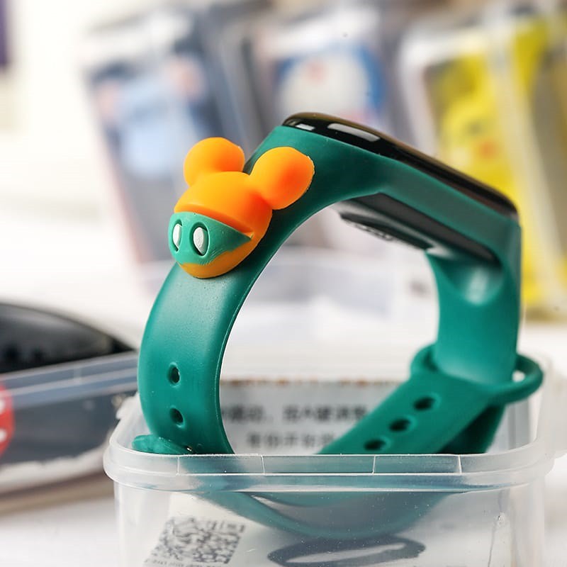 Jam Tangan Anak Elektronik Led Anti Air IP67 Water proof Motif Kartun Mickey Pikachu Bahan Silikon Untuk Anak / Jam Tangan Karakter 009-DARK GREEN MICKEY