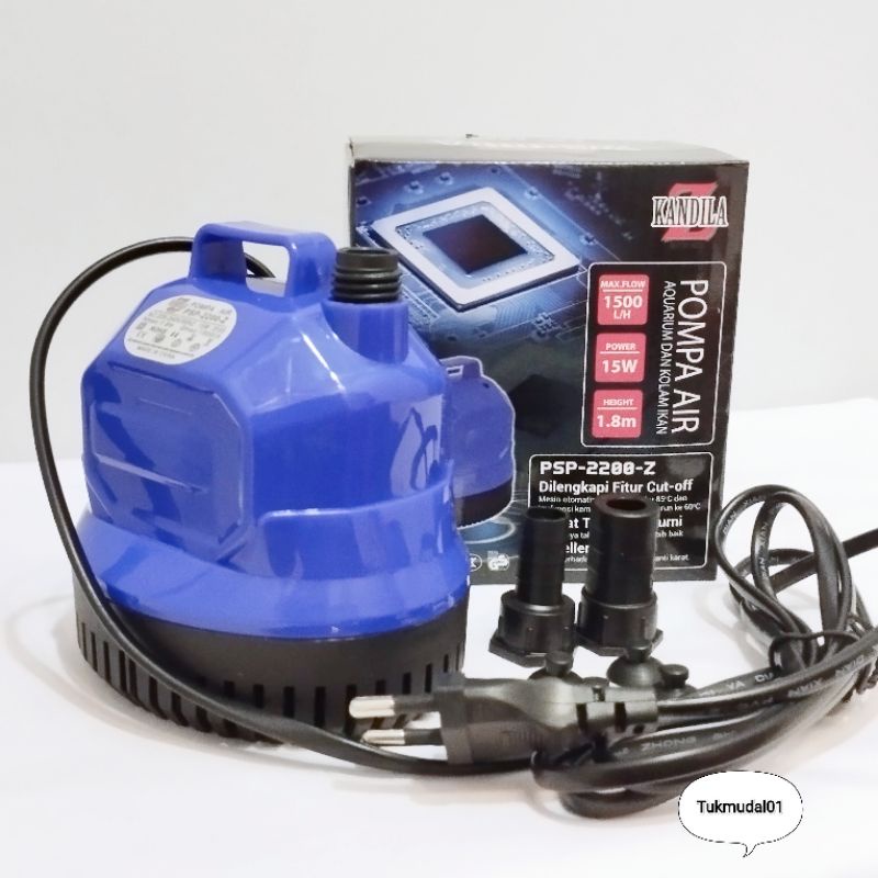 Kandila PSP-2200- 15 Watt Pompa air Celup Water Pump Power head Kolam Ikan Psp 2200 Z