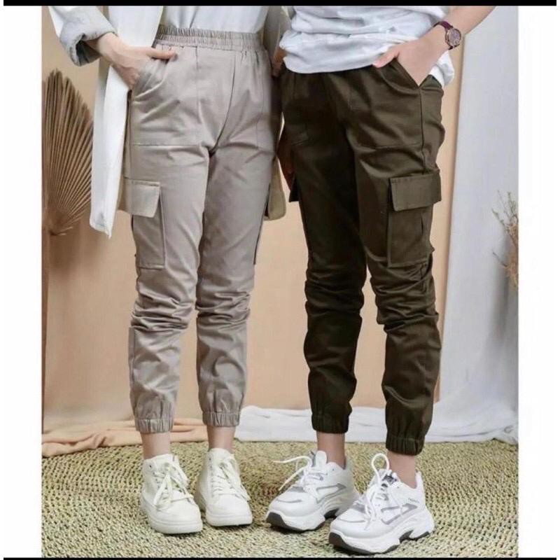 BAGGY JOGGER INNA PANTS // CELANA JOGGER CARGO FULL KOLOR