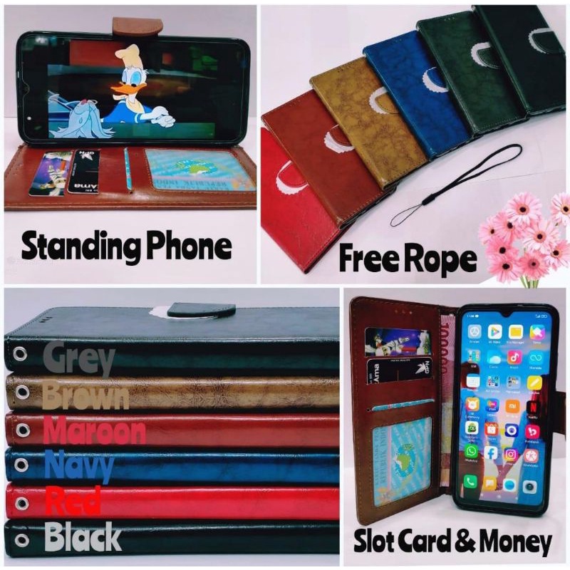 Flip case wallet Infinix Smart 5 Smart Hd Hot 10 case dompet sarung kulit