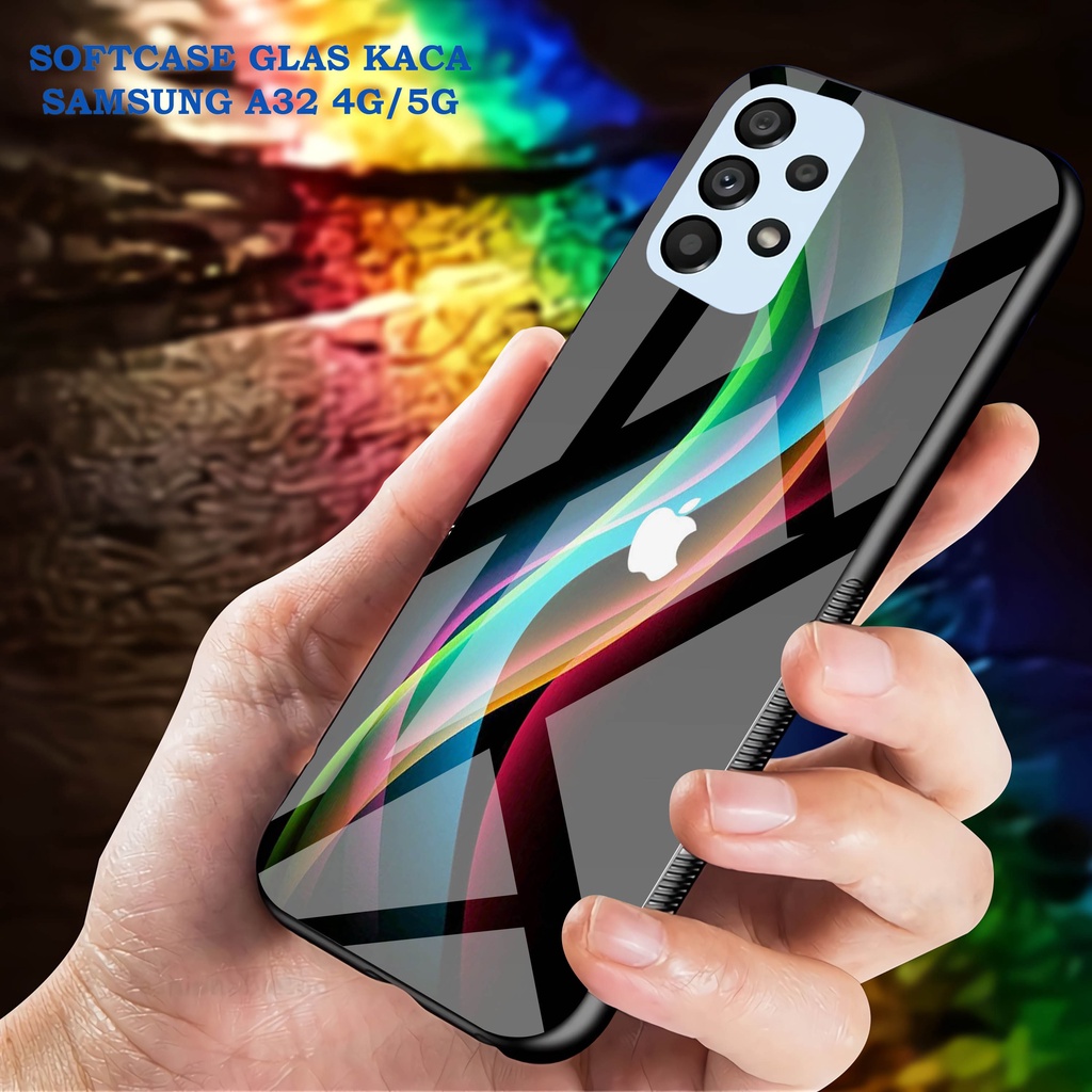 Softcase Glass Kaca SAMSUNG A32 [4G]- Case Hp Pelindung Handphone SAMSUNG A32 [5G] [ A04]