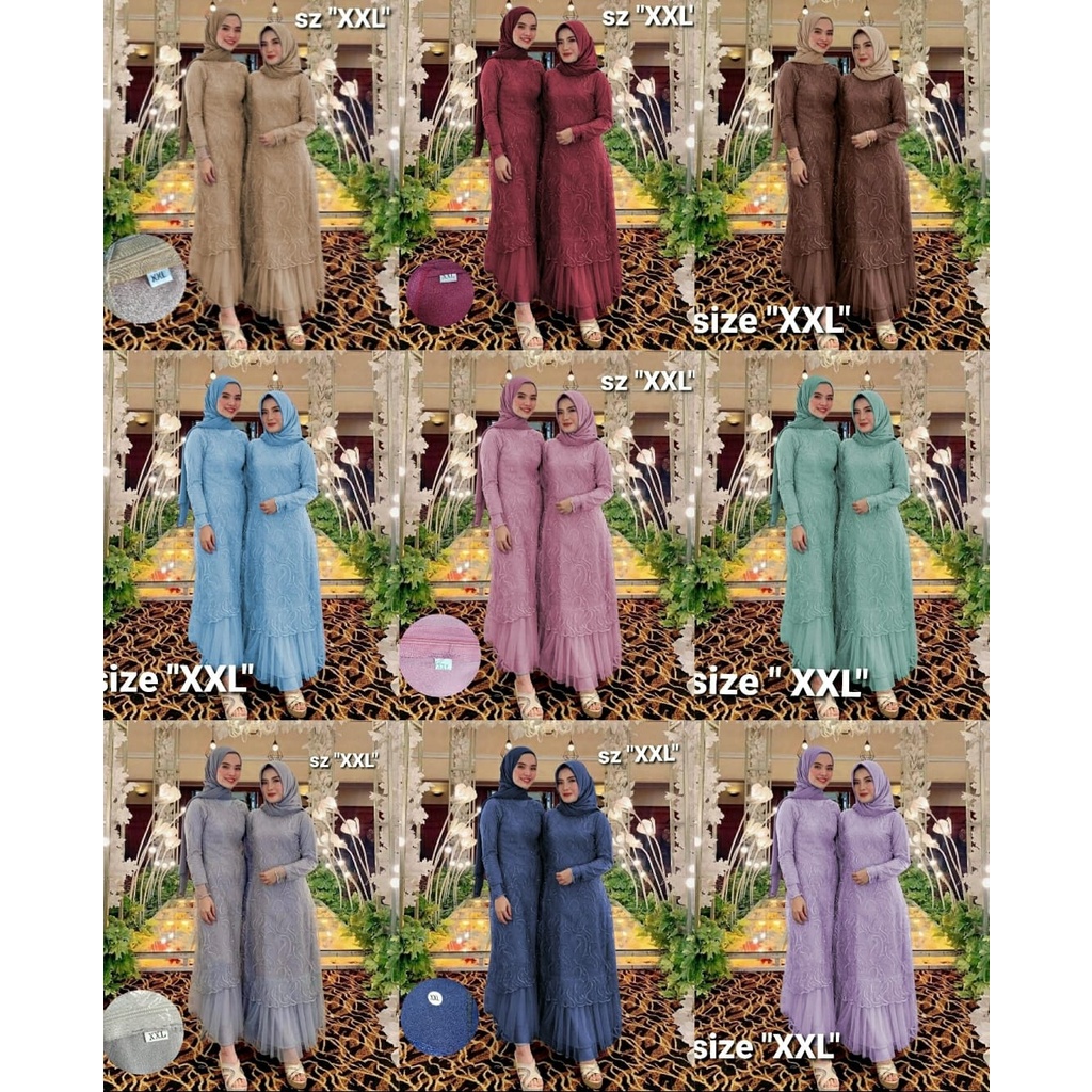 MAXI DRESS GERALDINE eD / MAXI DRESS BRUKAT READY 11 WARNA