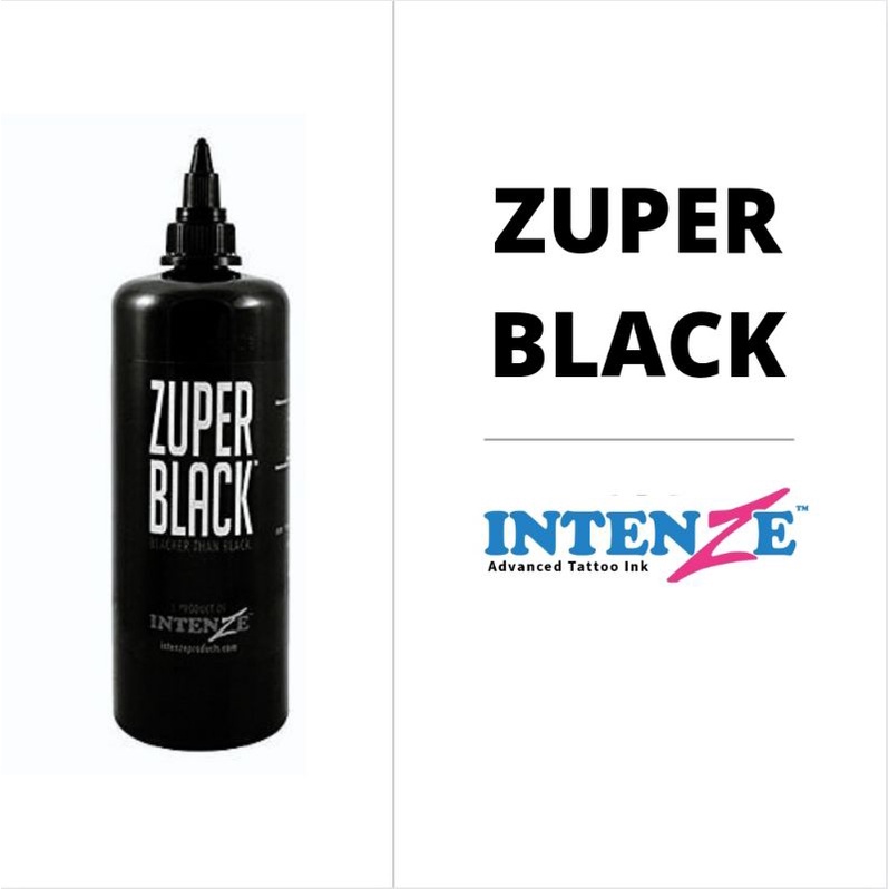 Tinta Tattoo Intenze Zuper Black Original Made In USA 12oz
