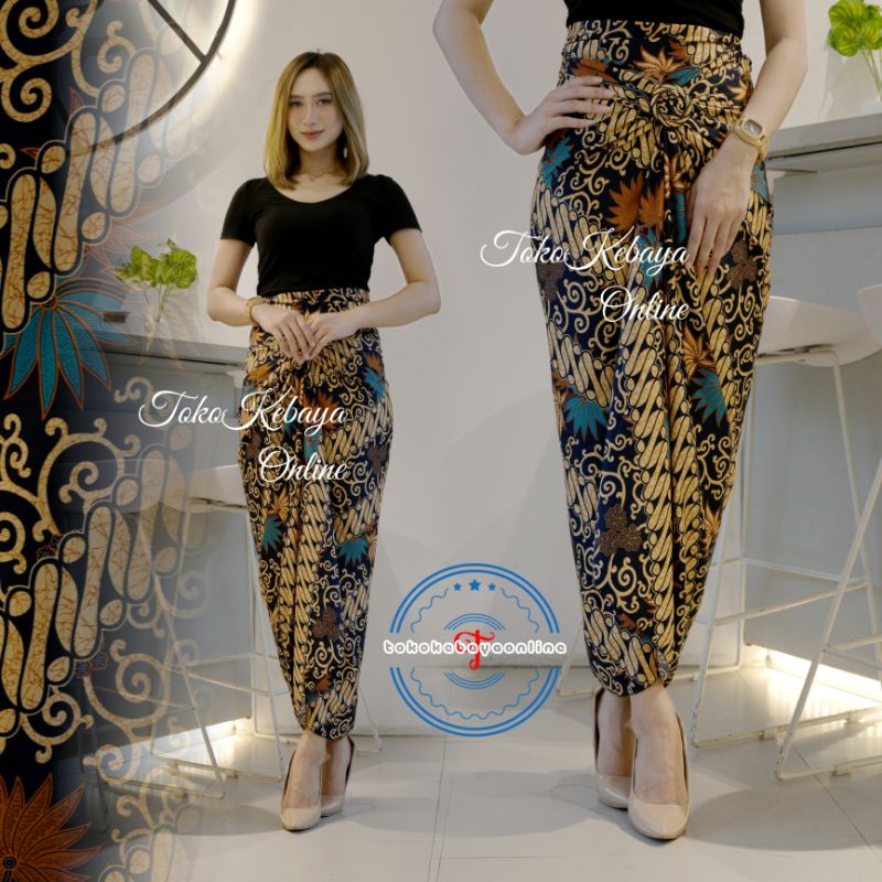 rok lilit batik / rok lilit batik kain lilit murah / lilit batik modern / 20 motif-kenanga tosca