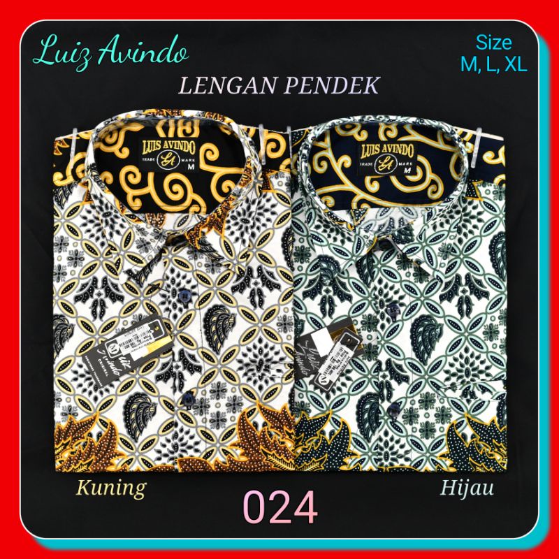 Kemeja Batik Pria Lengan Pendek Luiz Avindo 024